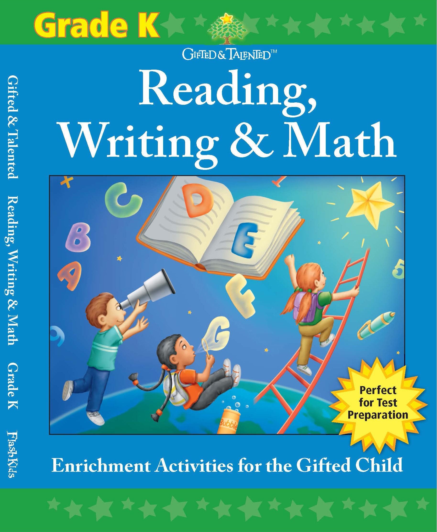 Gifted & Talented: Grade K Reading, Writing & Math (Flash Kids Gifted & Talented),Used