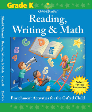 Gifted & Talented: Grade K Reading, Writing & Math (Flash Kids Gifted & Talented),Used