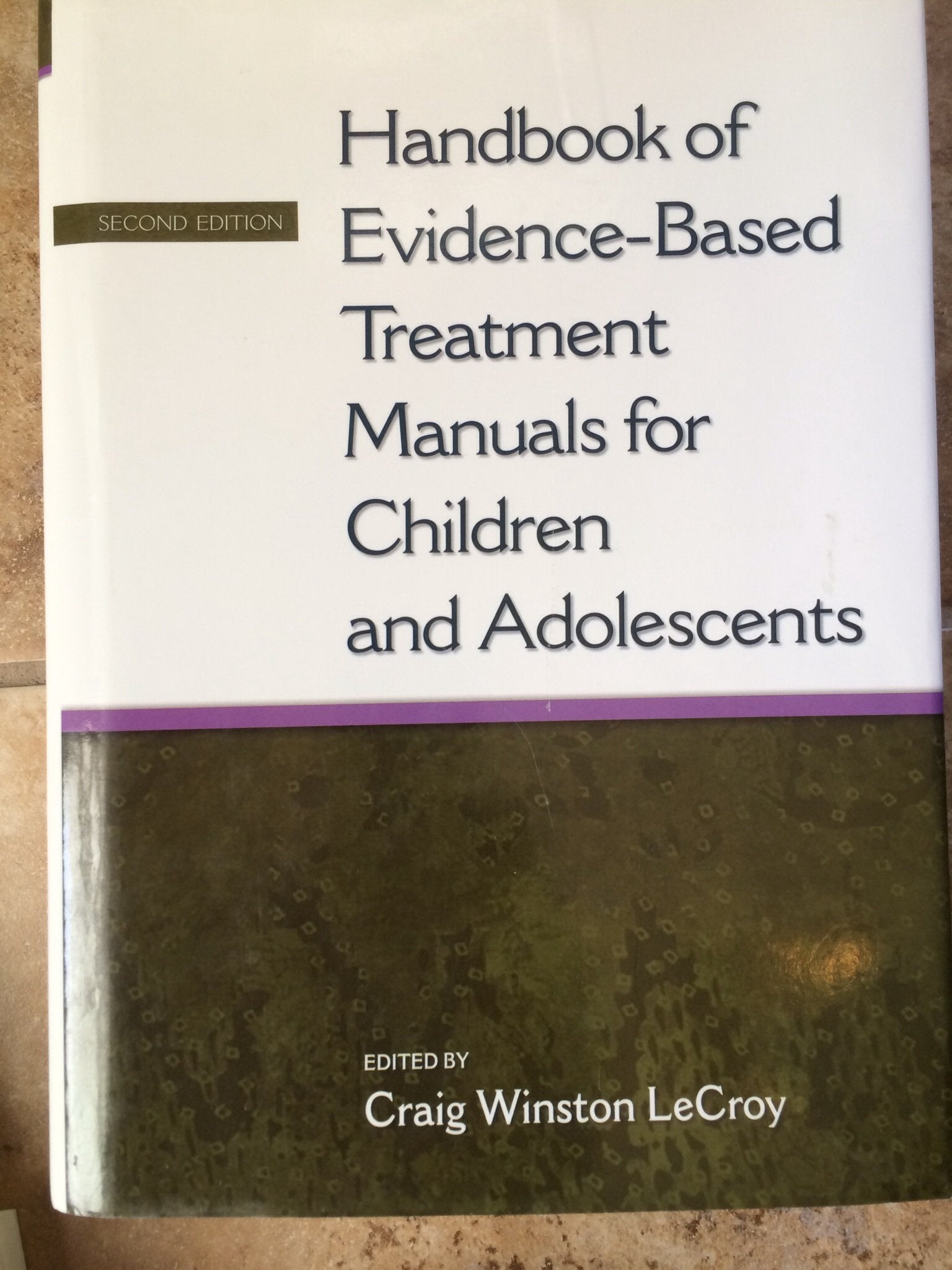 Handbook of EvidenceBased Treatment Manuals for Children and Adolescents,Used