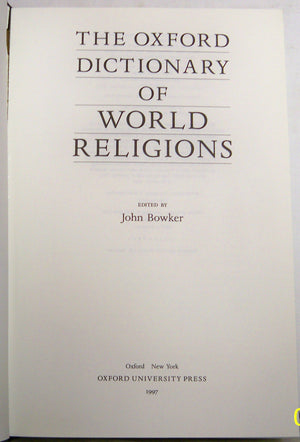 The Oxford Dictionary of World Religions,Used