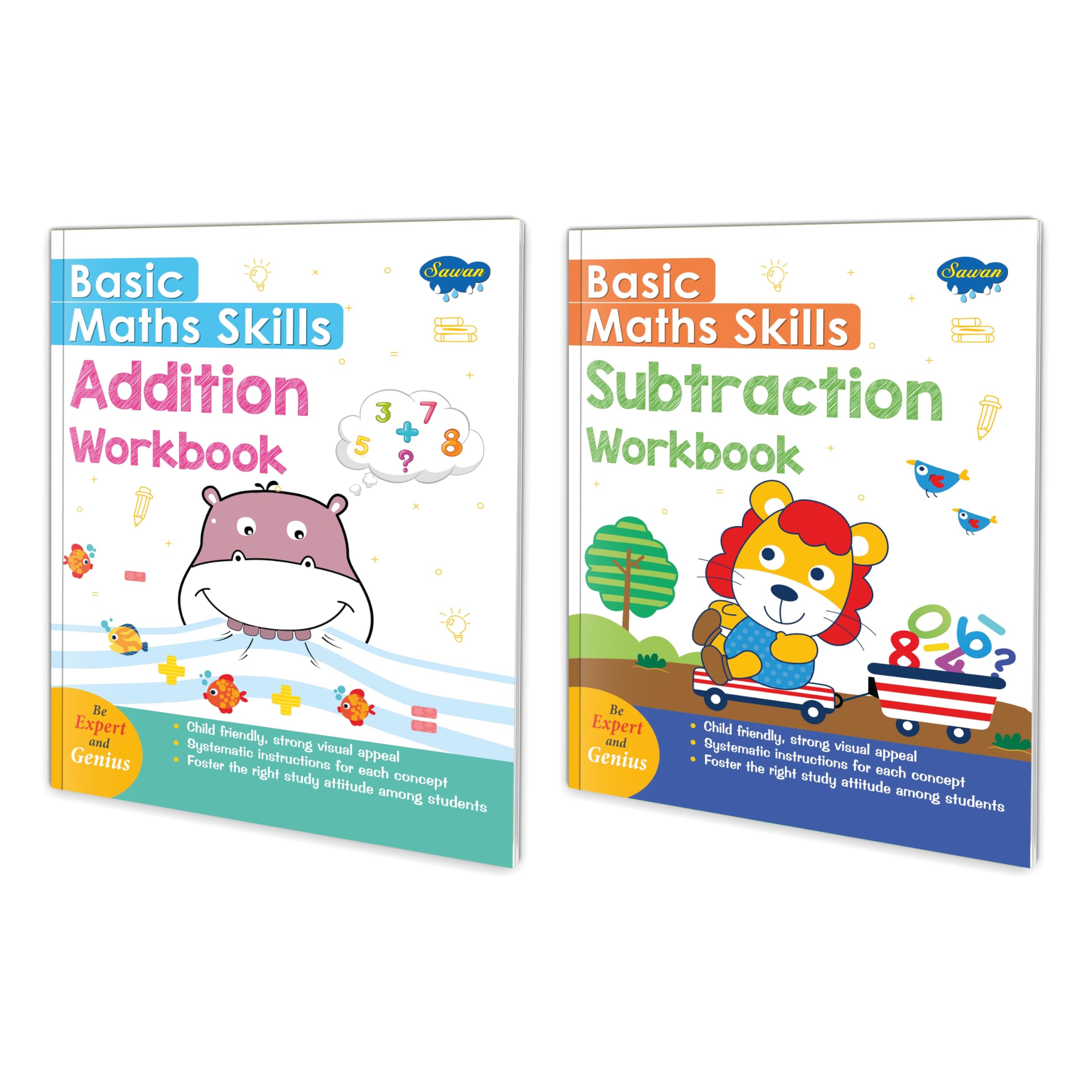 Basic Maths Skills Workbook | Set Of 2 Books | Addition, Subtraction | Mathematical Discovery Duo: Addition And Subtraction Chronicles