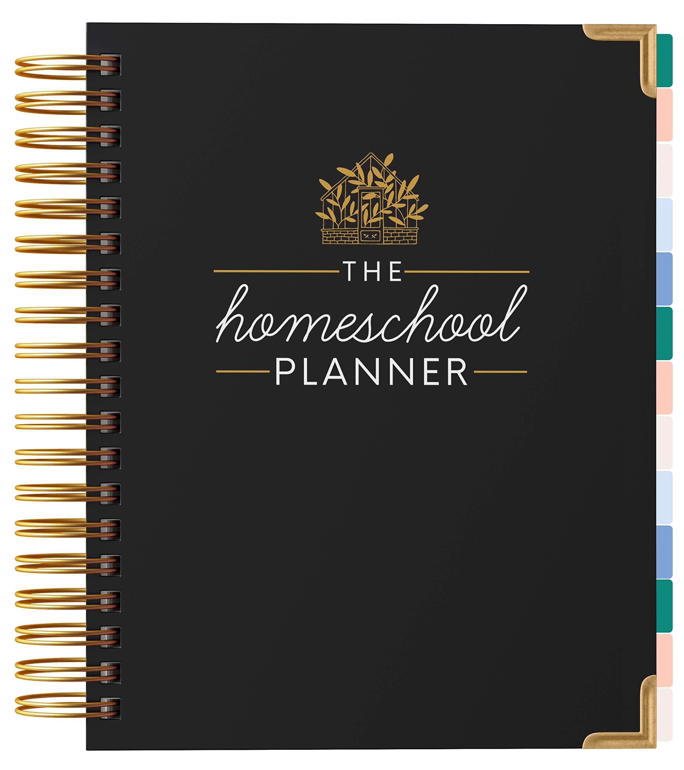 The Homeschool Planner: Beautiful and Undated with Monthly Tabs  To Do List, Goals, Meal Planning & Academic Tools  Homeschoolin,New