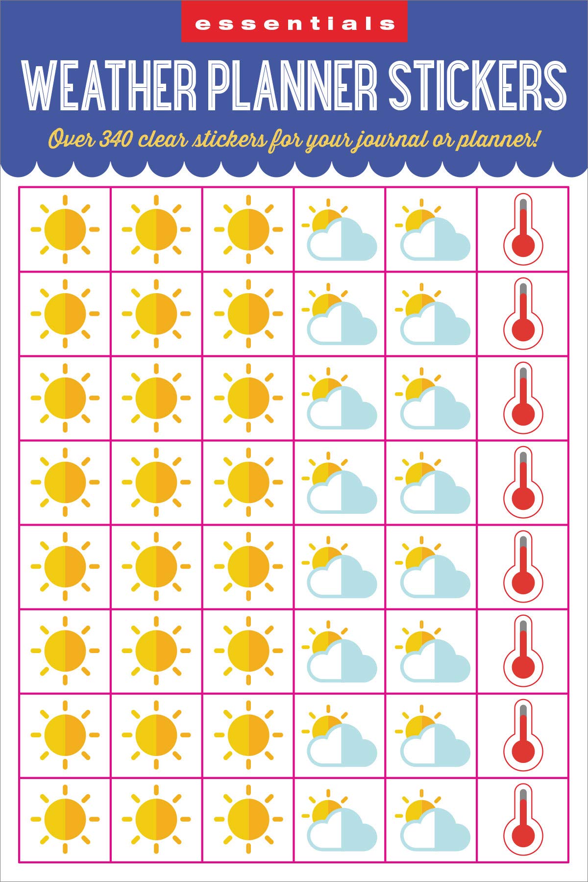 Essentials Weather Planner Stickers (300 stickers),Used