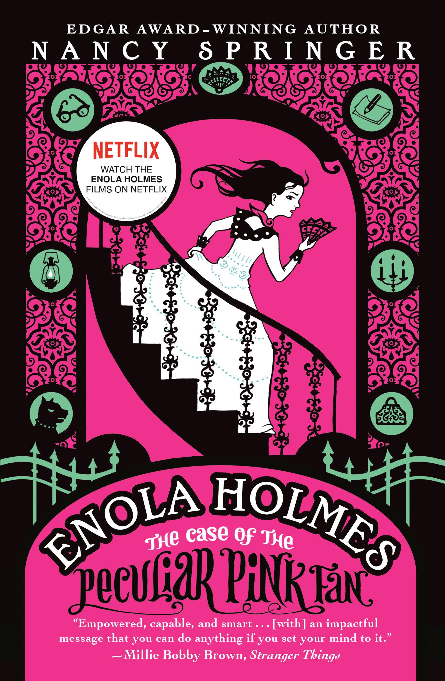 Enola Holmes: The Case of the Peculiar Pink Fan (An Enola Holmes Mystery),Used