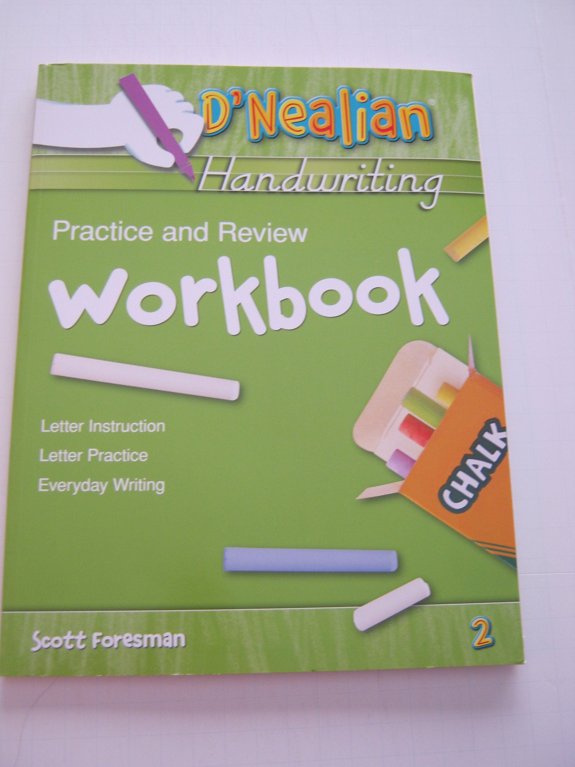 D'Nealian Handwriting Practice and Review Workbook 2,Used
