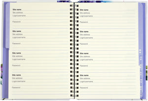 Hydrangeas Largeformat Internet Address & Password Logbook (Removable Cover Band For Security)
