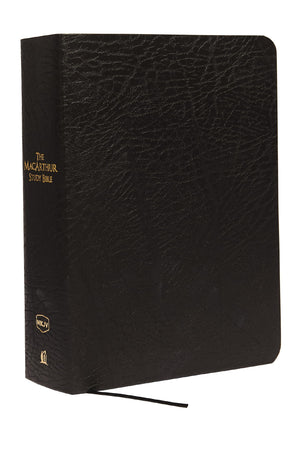 Nkjv, The Macarthur Study Bible, Large Print, Bonded Leather, Black, Thumb Indexed: Holy Bible, New King James Version