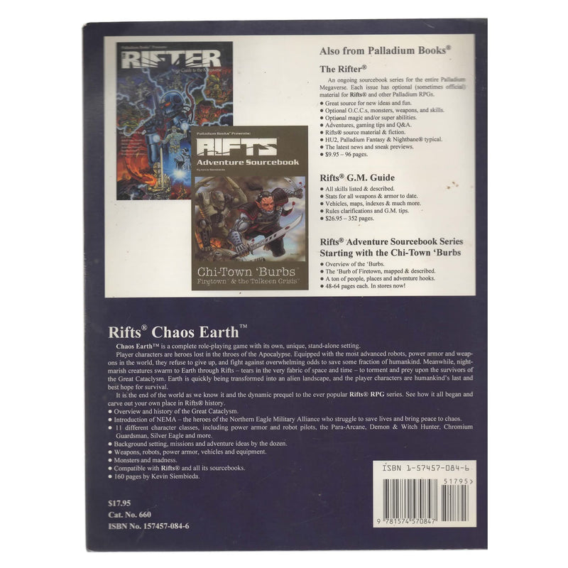 Rifts Chaos Earth: A Complete Role Playing Game,Used