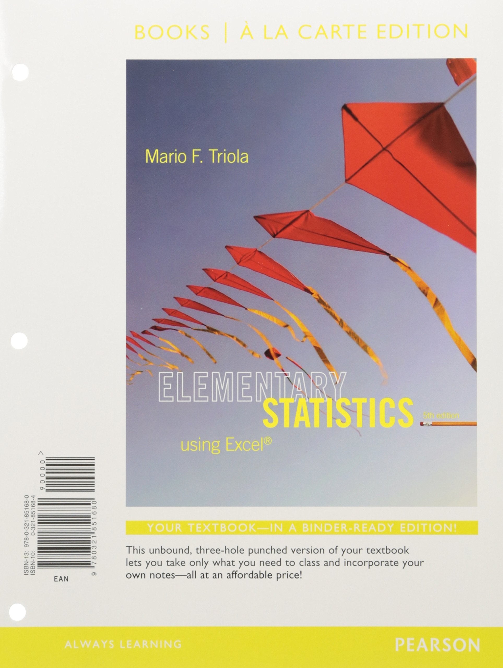 Elementary Statistics Using Excel, Books a La Carte Edition,Used