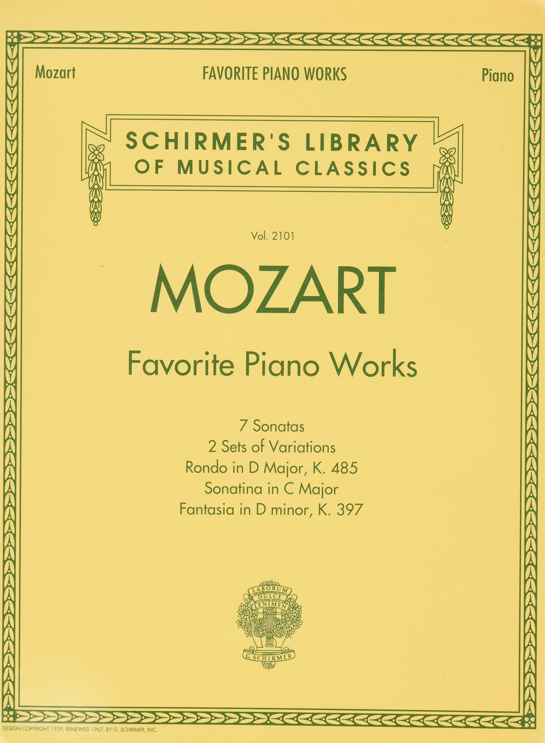 Mozart  Favorite Piano Works: Schirmer Library of Classics Volume 2101 (Schirmer's Library of Musical Classics),New
