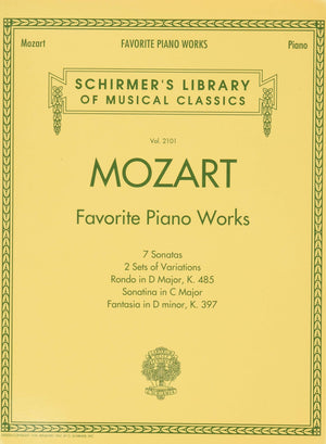 Mozart  Favorite Piano Works: Schirmer Library of Classics Volume 2101 (Schirmer's Library of Musical Classics),Used
