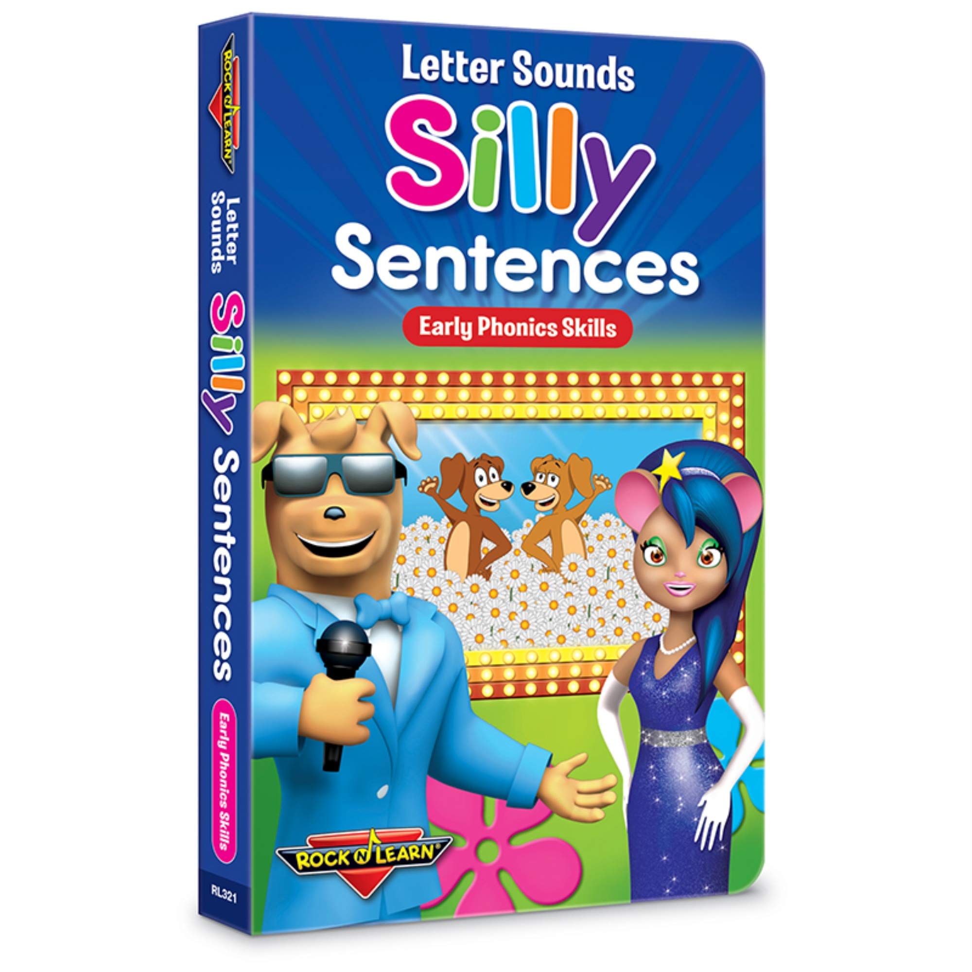 Letter Sounds: Silly Sentences  Early Phonics Skills Board Book by Rock 'N Learn,Used