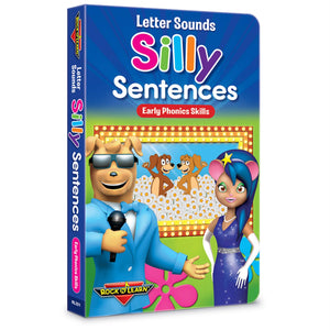 Letter Sounds: Silly Sentences  Early Phonics Skills Board Book by Rock 'N Learn,Used
