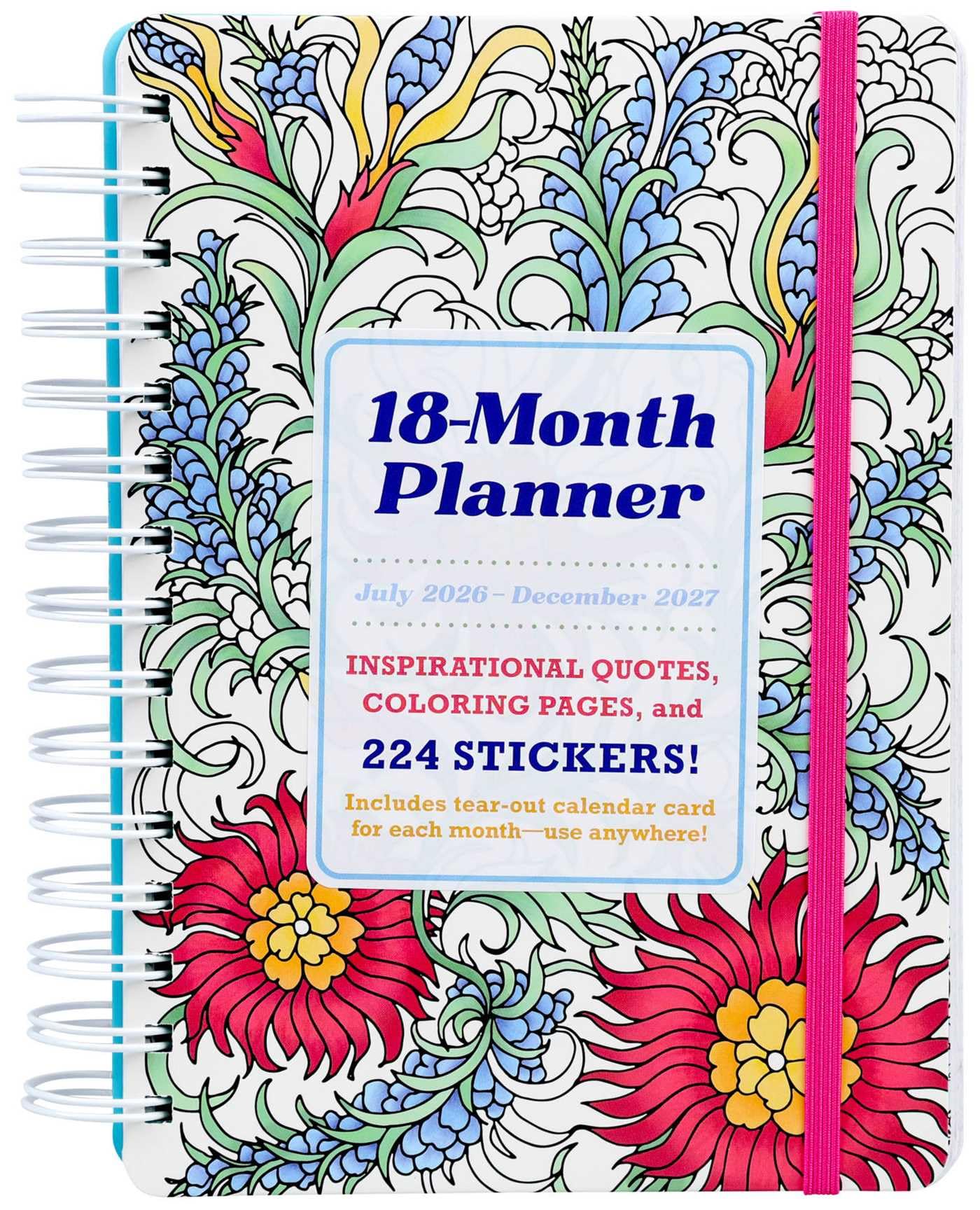 18Month Coloring Planner: July 2026December 2027