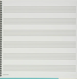 Wide Staff Wirebound Manuscript Paper (Aqua Cover),New