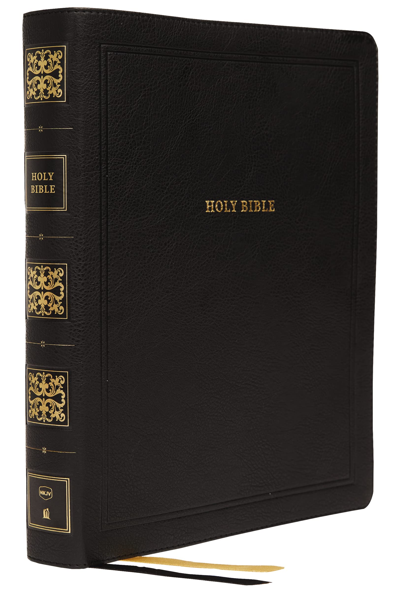 NKJV, Reference Bible, Wide Margin Large Print, Leathersoft, Black, Red Letter, Comfort Print: Holy Bible, New King James Versio