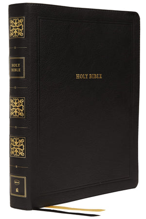 NKJV, Reference Bible, Wide Margin Large Print, Leathersoft, Black, Red Letter, Comfort Print: Holy Bible, New King James Versio