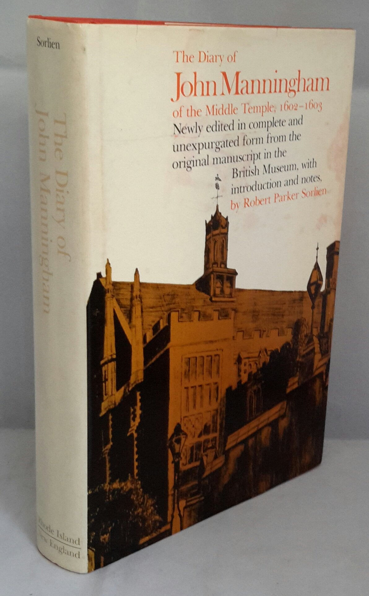 Diary of John Manningham of the Middle Temple, 16021603,New