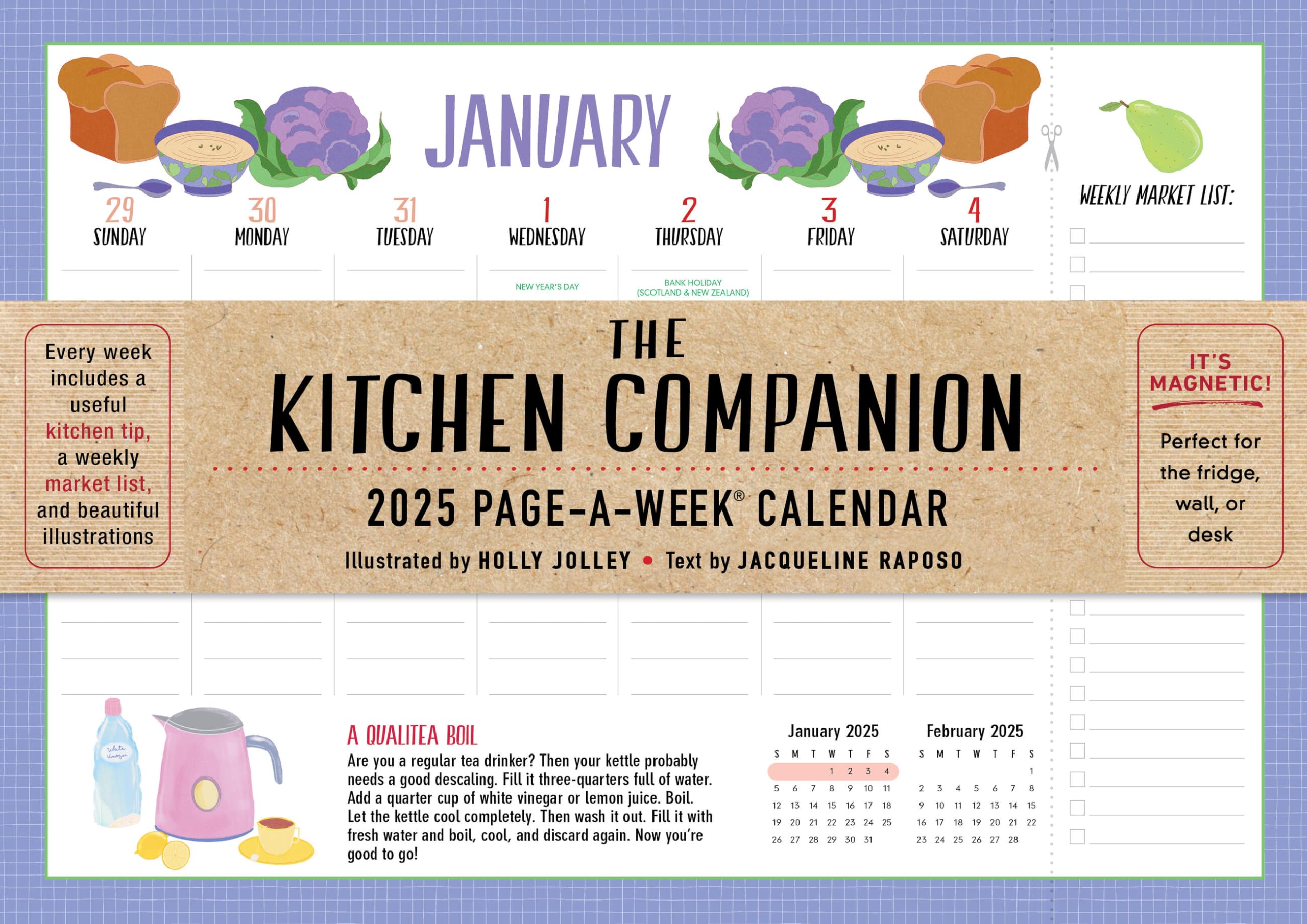 The Kitchen Companion PageAWeek Calendar 2025: ItS Magnetic! Perfect For The Fridge, Wall, Or Desk