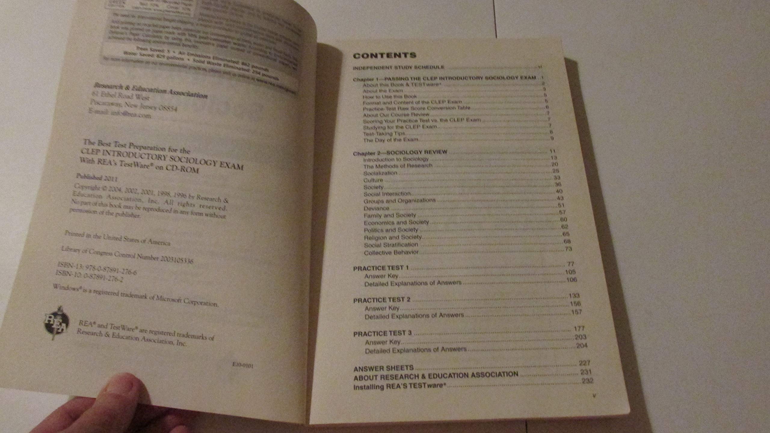 CLEP Introductory Sociology w/CD (REA)  The Best Test Prep for the CLEP Exam (Test Preps),Used