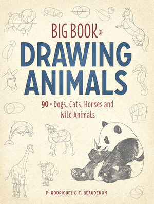 Big Book of Drawing Animals: 90+ Dogs, Cats, Horses and Wild Animals,Used
