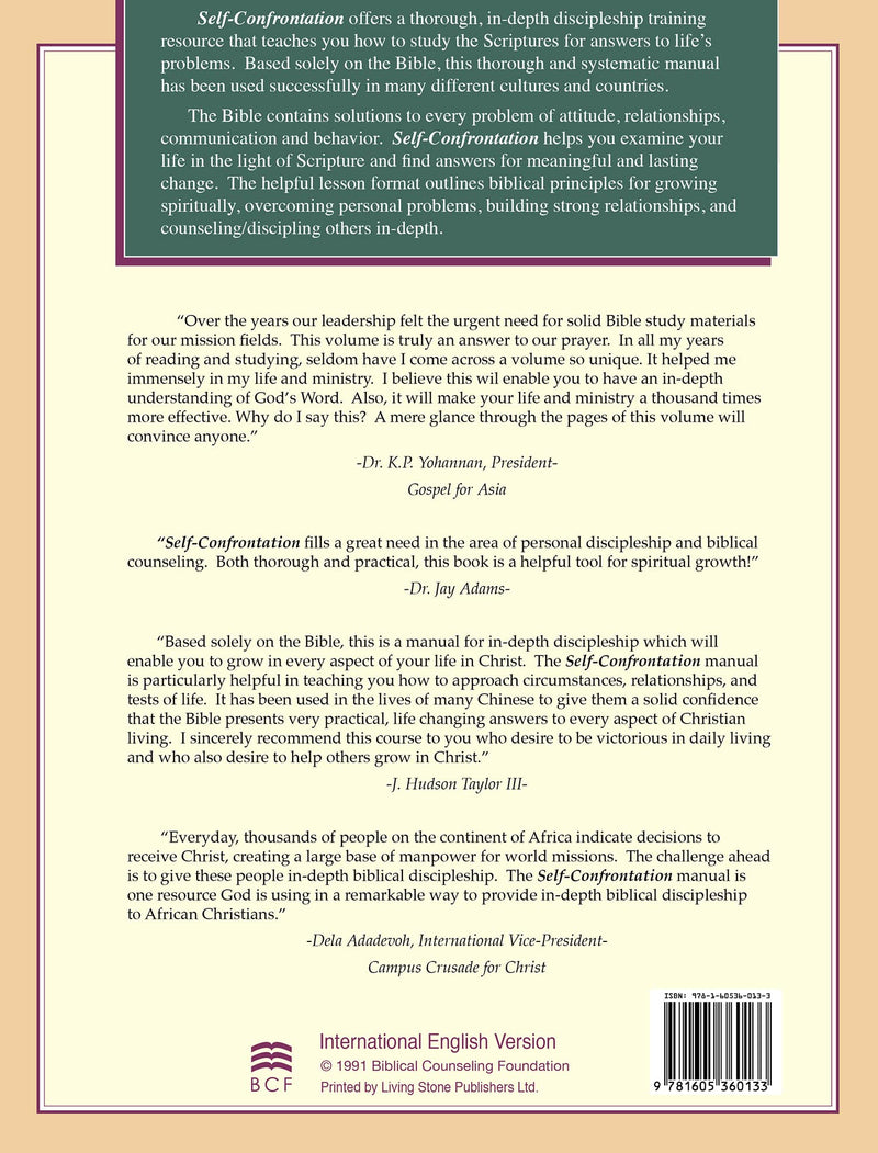 SelfConfrontation: A Manual for InDepth Biblical Discipleship,Used