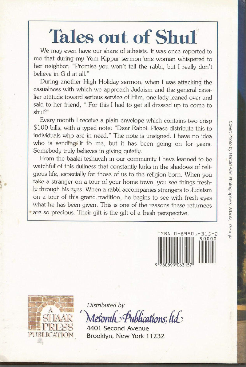 Tales Out of Shul: The Unorthodox Journal of an Orthodox Rabbi,Used