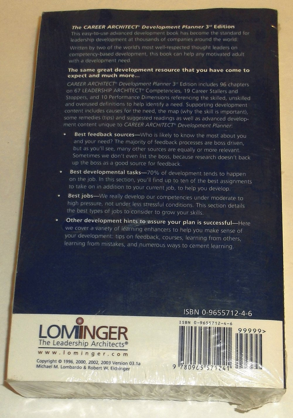 Career Architect Development Planner 3rd Edition (The Leadership Architect Suite),Used
