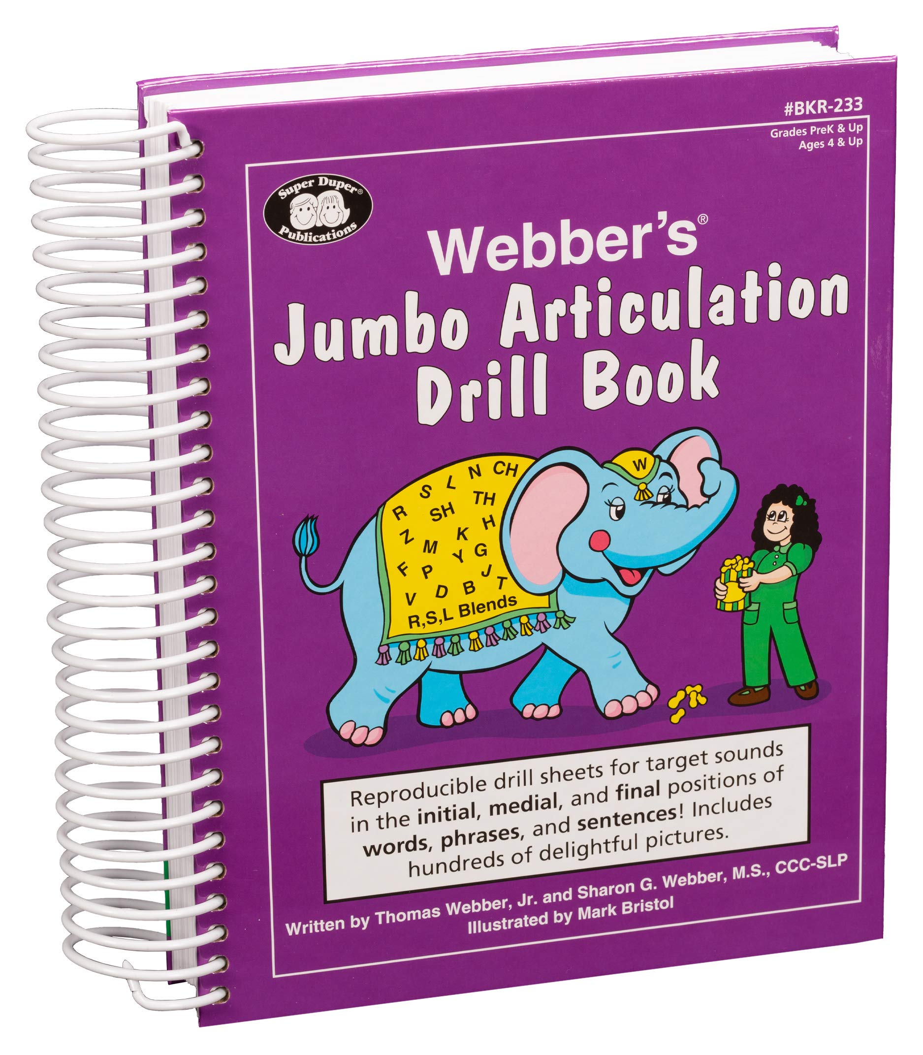 Webber's? Jumbo Articulation Drill Book: Reproducible drill sheets for target sounds in the initial, medial, and final positions,Used