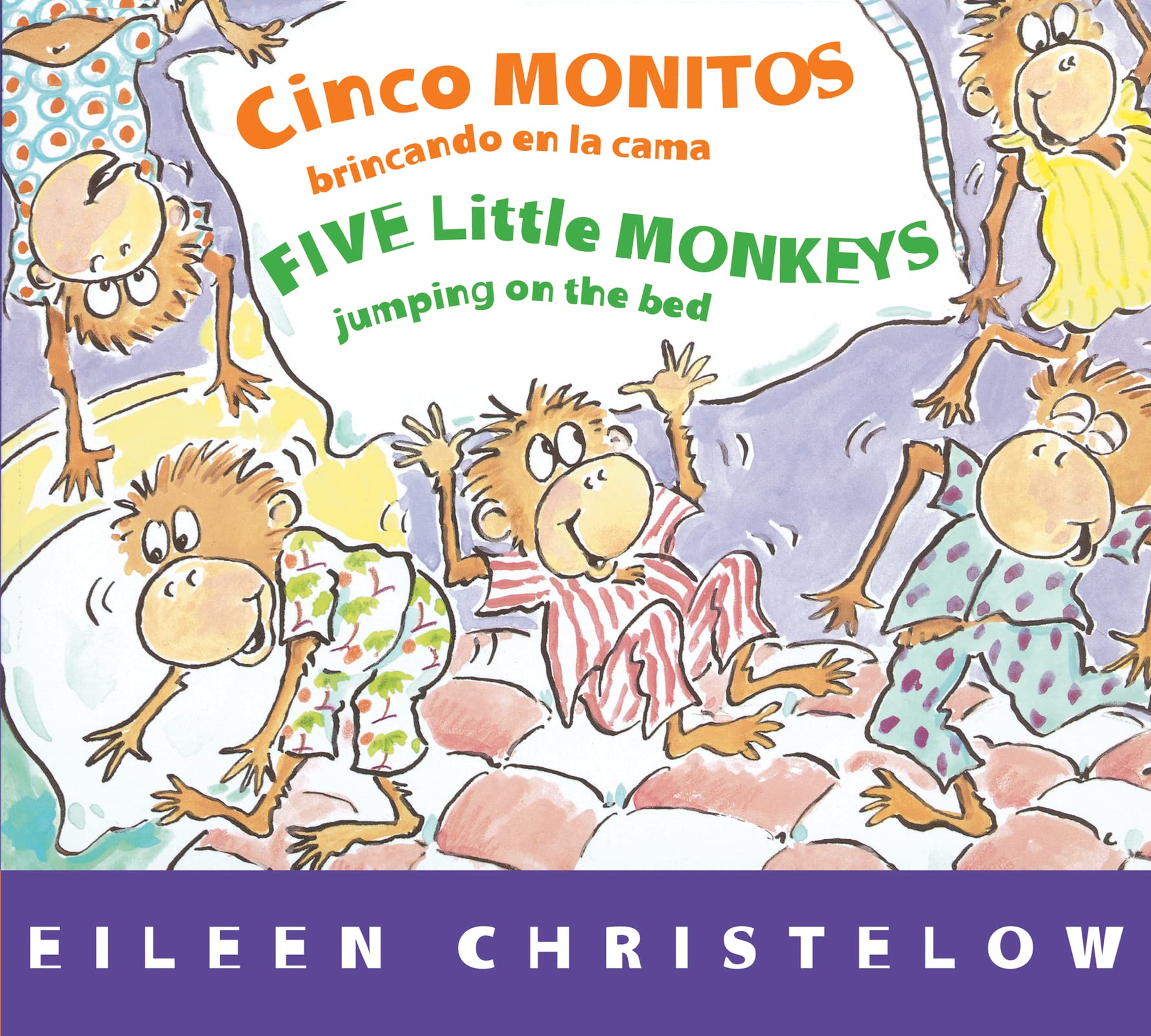 Cinco Monitos Brincando En La Cama/Five Little Monkeys Jumping On The Bed (A Five Little Monkeys Story) (Spanish And English Edi,New