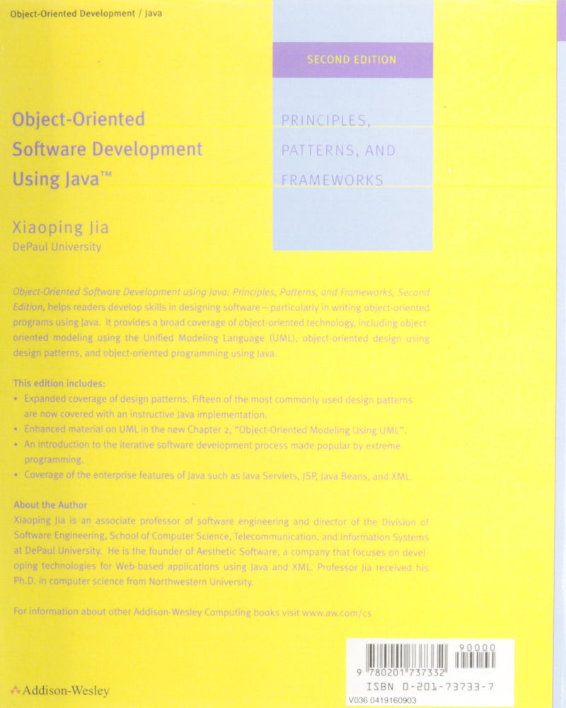 Object Oriented Software Development Using Java,Used