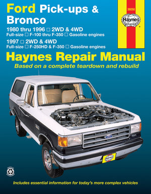 Ford pickups & Bronco (8097) Haynes Repair Manual (USA) (Paperback),Used
