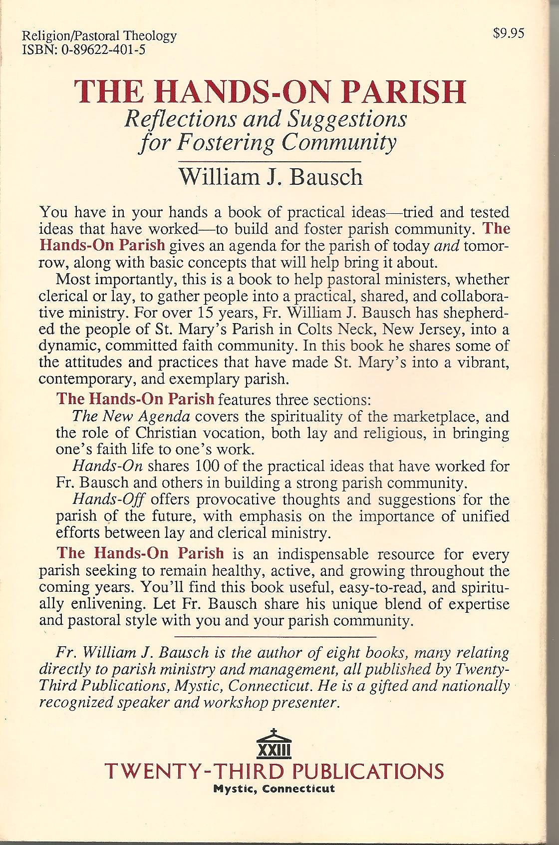 The HandsOn Parish: Reflections and Suggestions for Fostering Community,Used