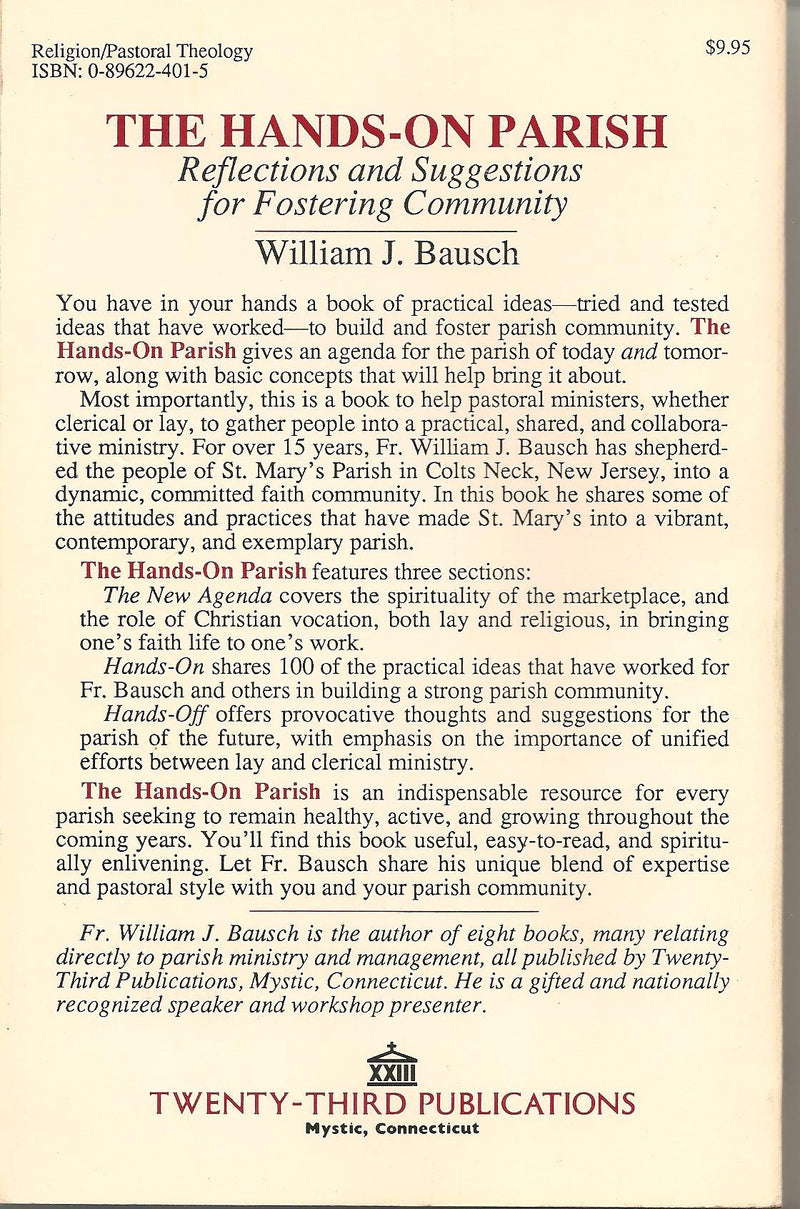 The HandsOn Parish: Reflections and Suggestions for Fostering Community,Used