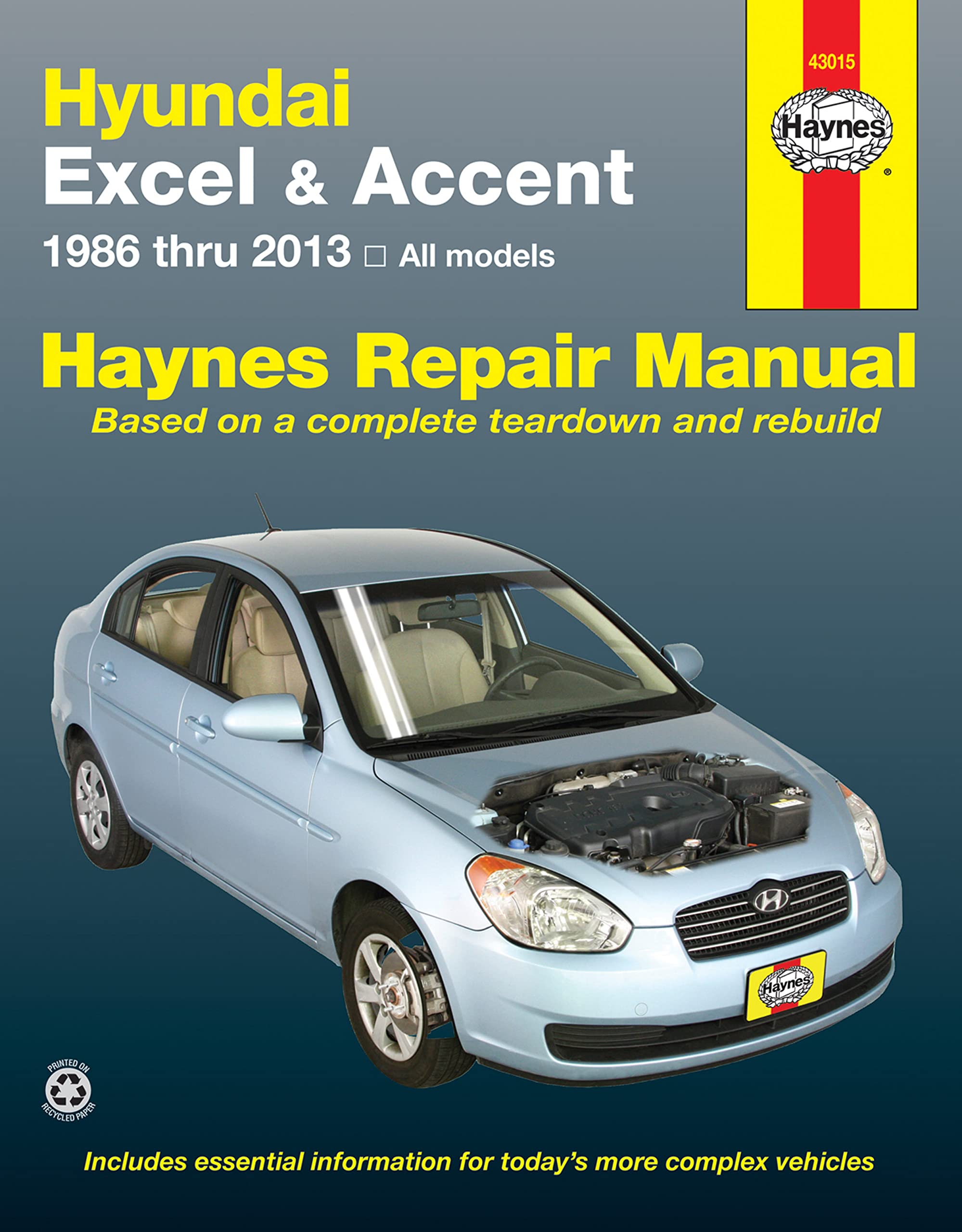 Hyundai Excel & Accent (19862013) Haynes Repair Manual (USA) (Paperback),Used