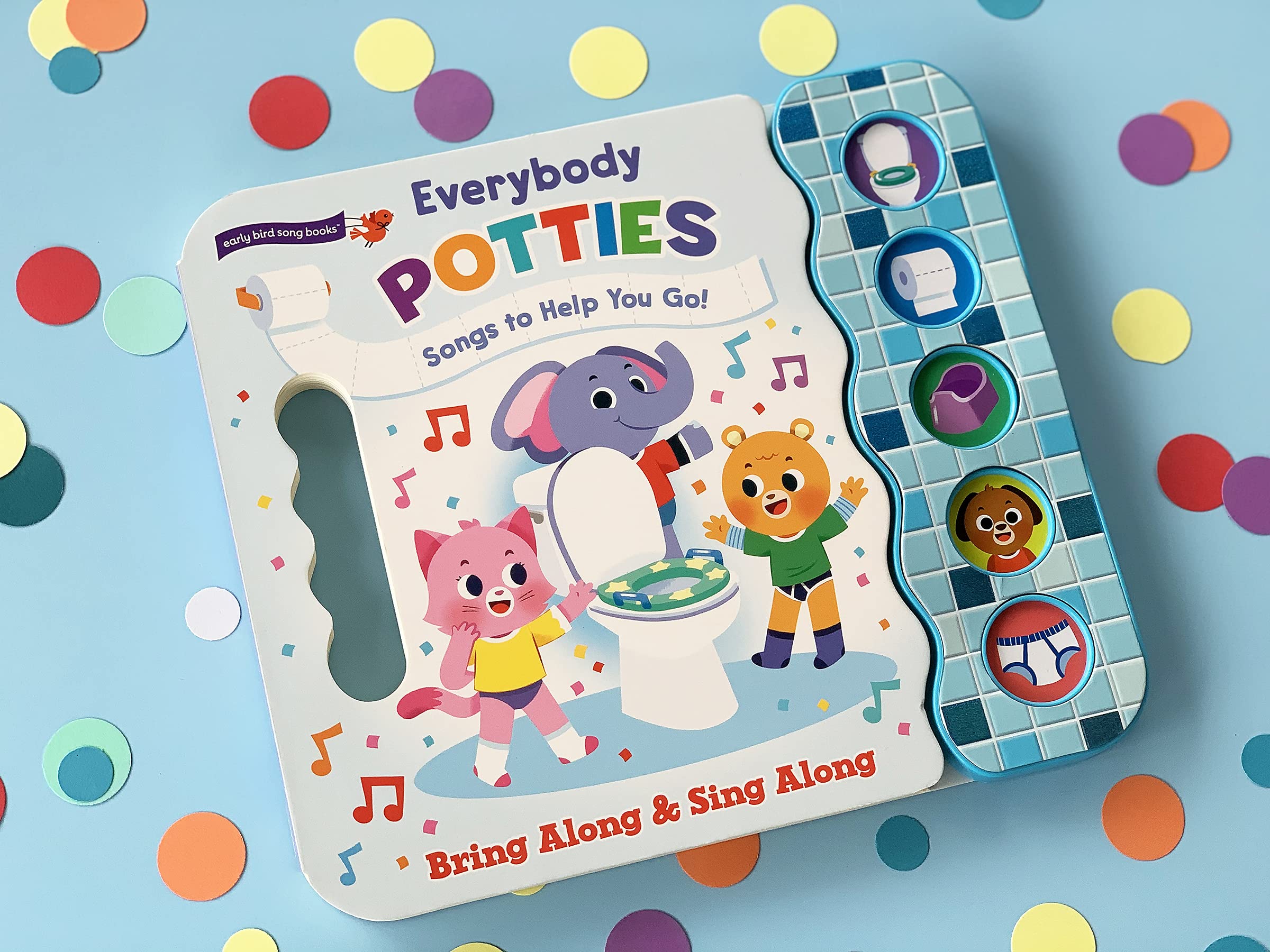 Everybody Potties  Songs To Help You Go! 5Button Song Children'S Board Book, Potty Training (Early Bird Song Books)