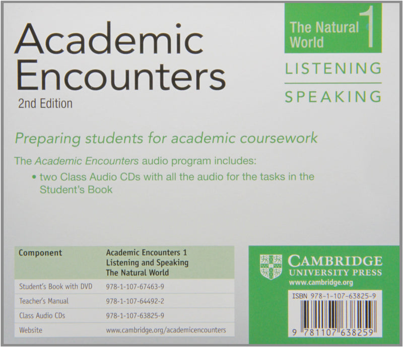 Academic Encounters Level 1 Class Audio CDs (2) Listening and Speaking,Used