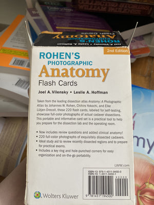 Rohen's Photographic Anatomy Flash Cards,Used