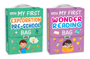 My First Exploration Preschool And Wonder Reading Bags : Educational Learning Books, Storytime Adventure Bag, Learning Book For Early Learners For Ages 3-12 | Pack Of 2 Learning Bags