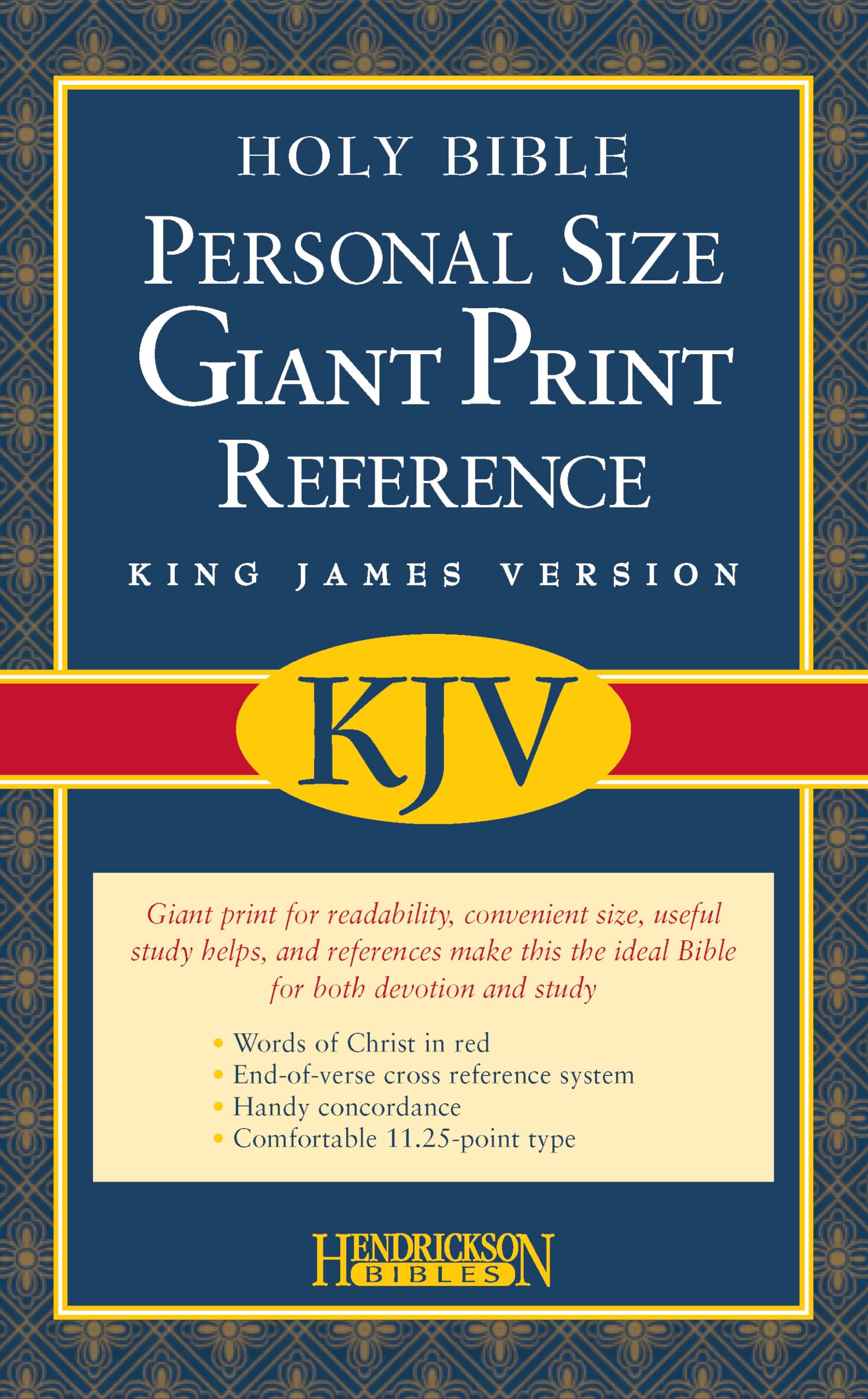 KJV Personal Size Giant Print Reference Bible (Imitation Leather, Burgundy, Red Letter),New