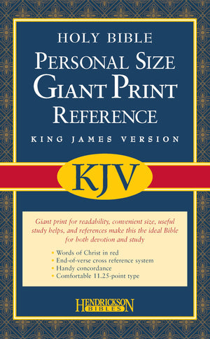 KJV Personal Size Giant Print Reference Bible (Imitation Leather, Burgundy, Red Letter),New