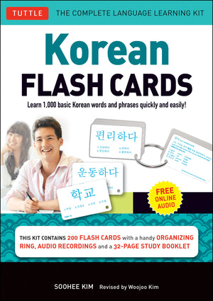 Korean Flash Cards Kit: Learn 1,000 Basic Korean Words and Phrases Quickly and Easily! (Hangul & Romanized Forms) Downloadable A,New