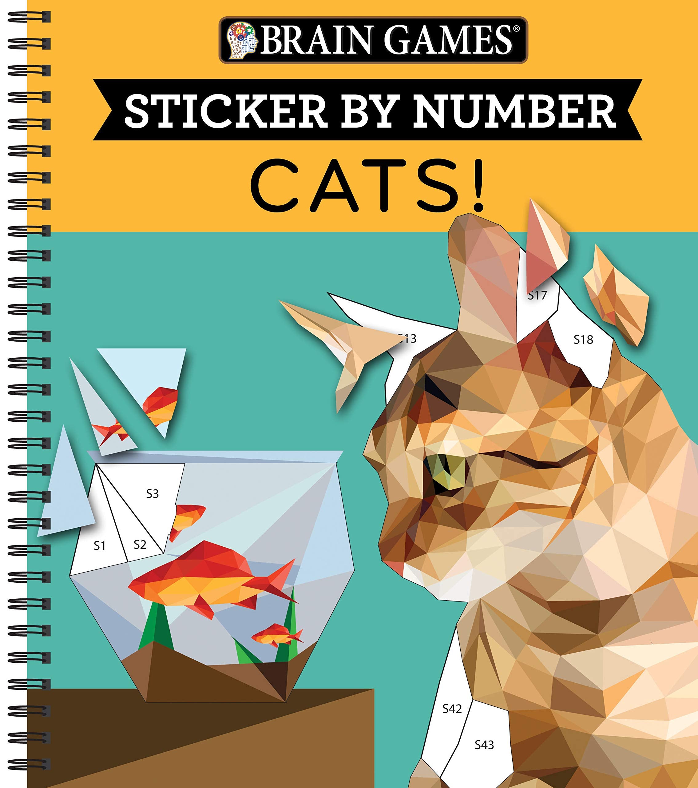Brain Games  Sticker By Number: Cats! (28 Images To Sticker)