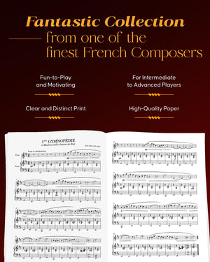 3 Gymnopedies: Schirmer Library of Classics Volume 1869 Piano Solo  Classical Piano Sheet Music Book with 3 Legendary Compositi,New
