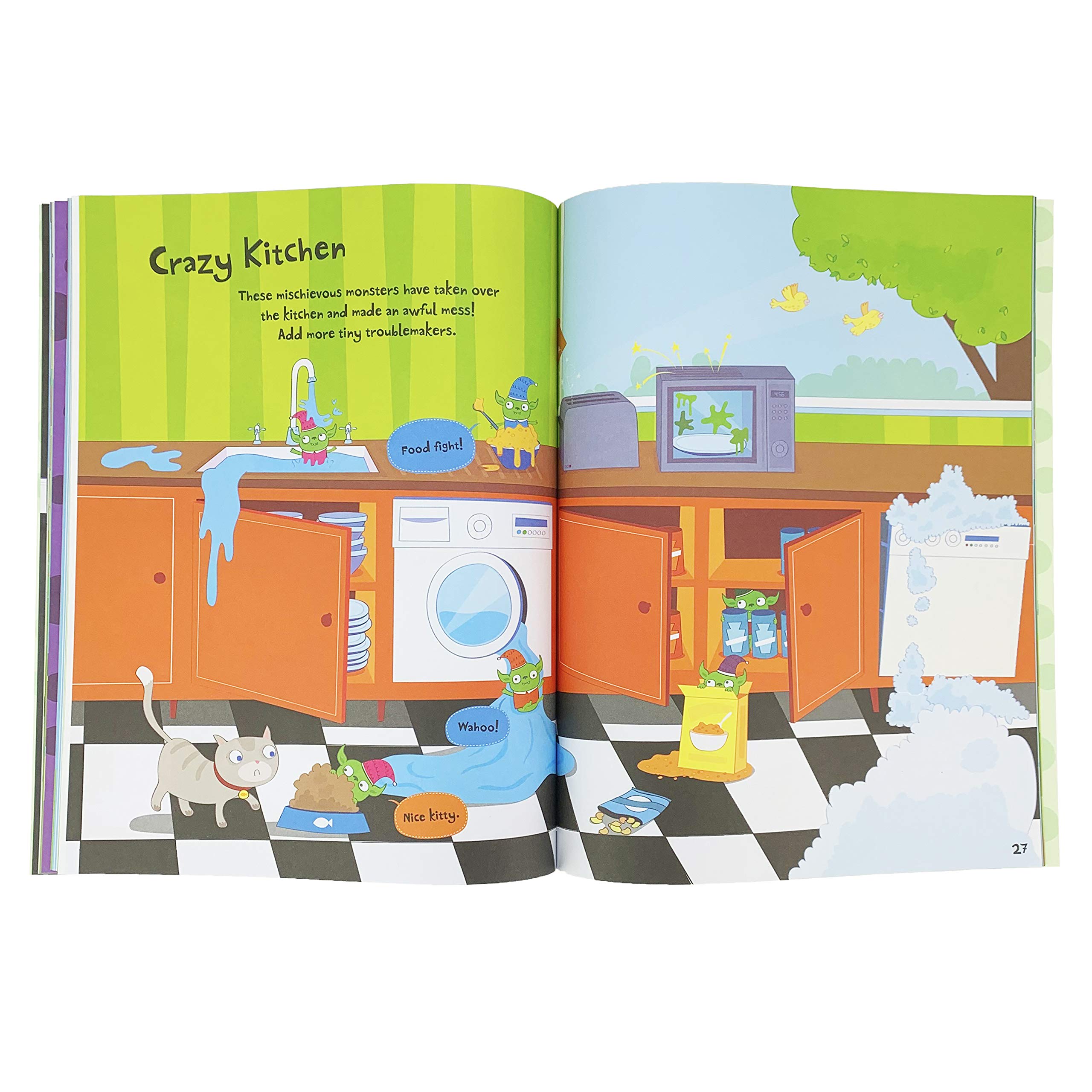 2000 Stickers Monsters Activity Book: Halloween Sticker And Activity Puzzle Book For Kids