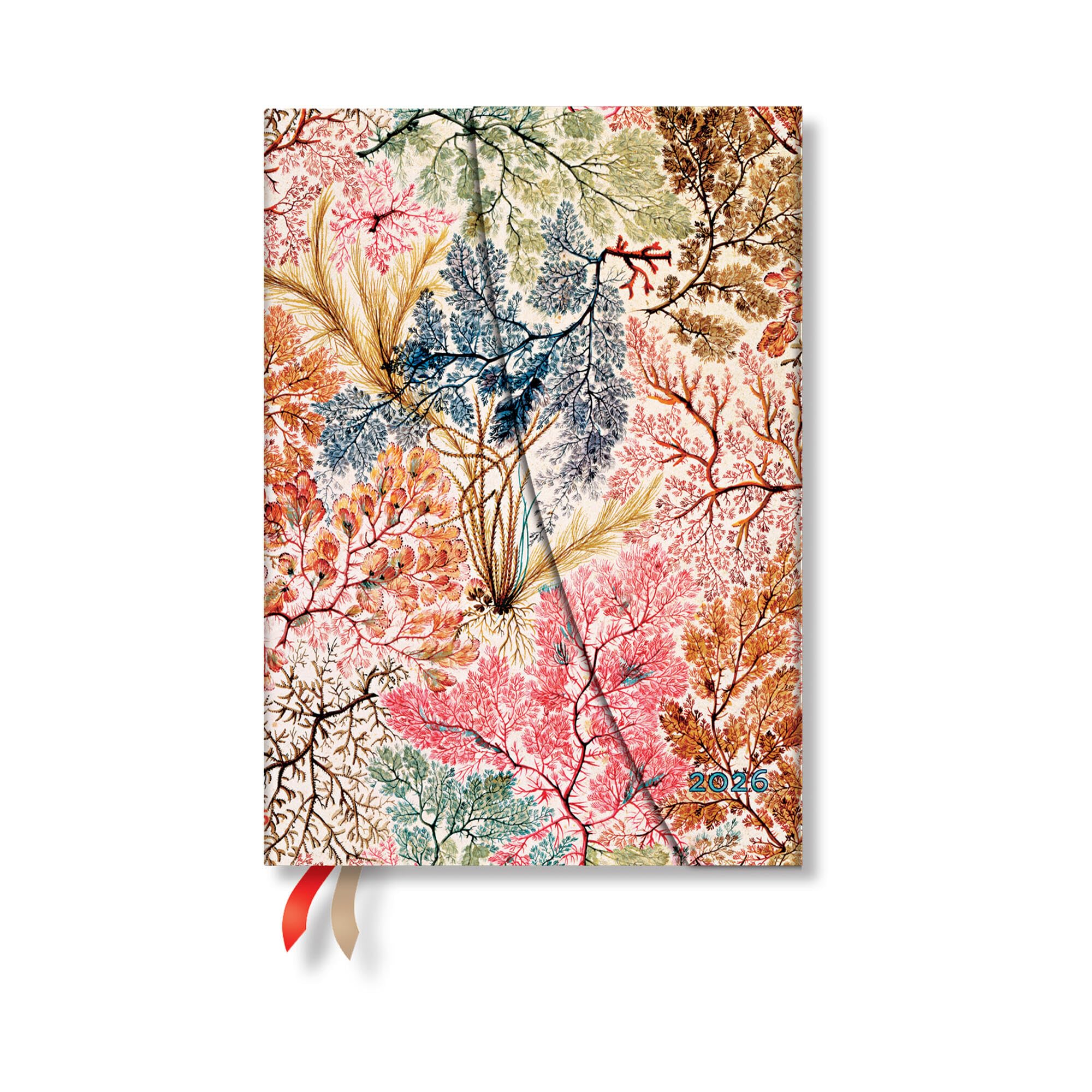 Paperblanks | 2026 Anemone | William Kilburn | 12Month Planner | Midi | Vertical | Wrap | 160 Pg | 100 Gsm