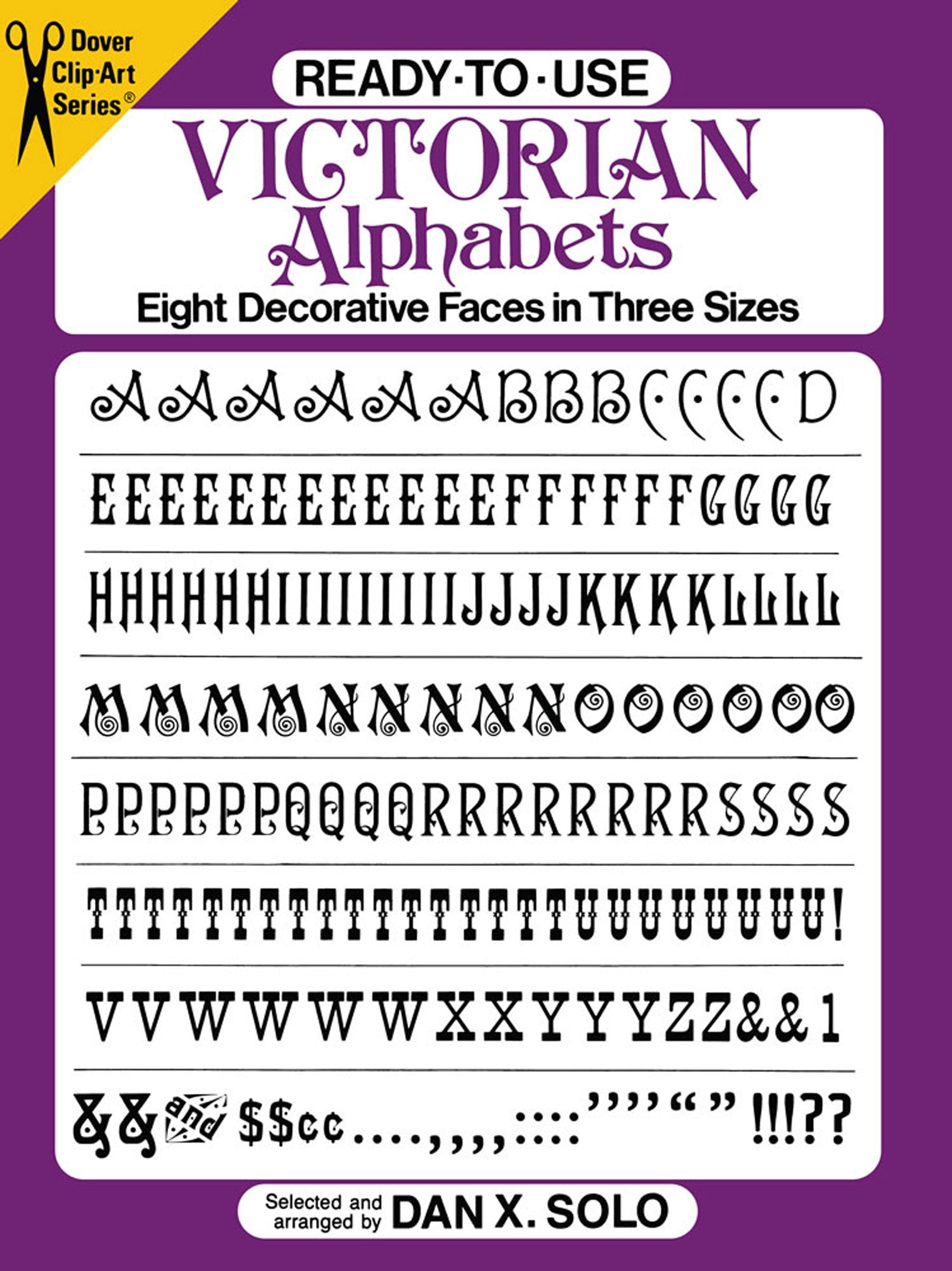 ReadytoUse Victorian Alphabets: Eight Decorative Faces in Three Sizes (Dover Clip Art ReadytoUse),Used