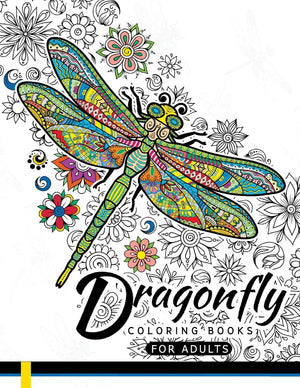 Dragonfly Coloring Books for Adults: Magical Wonderful Dragonflies in The flower garden,Used