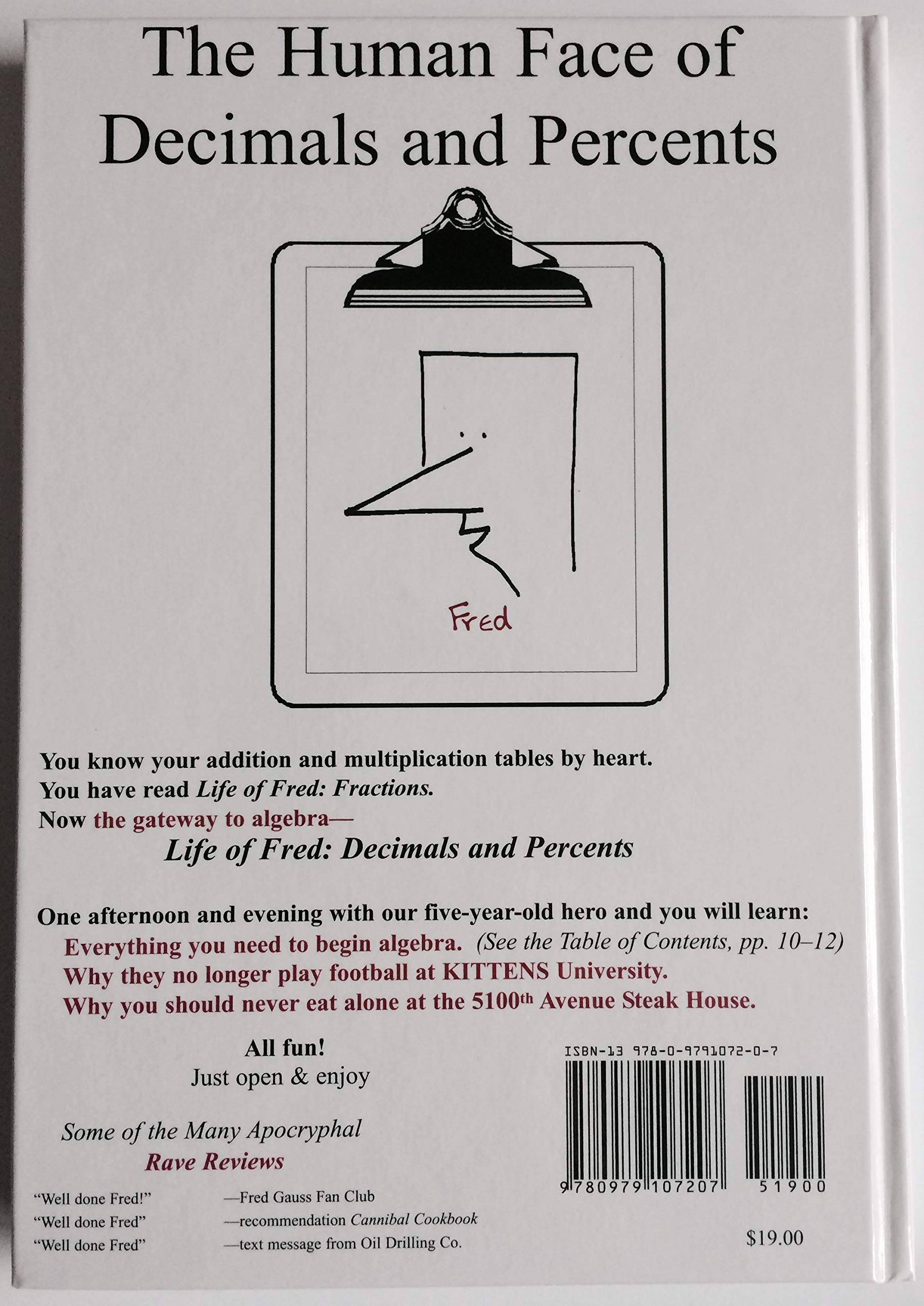Life of Fred Decimals and Percents,New