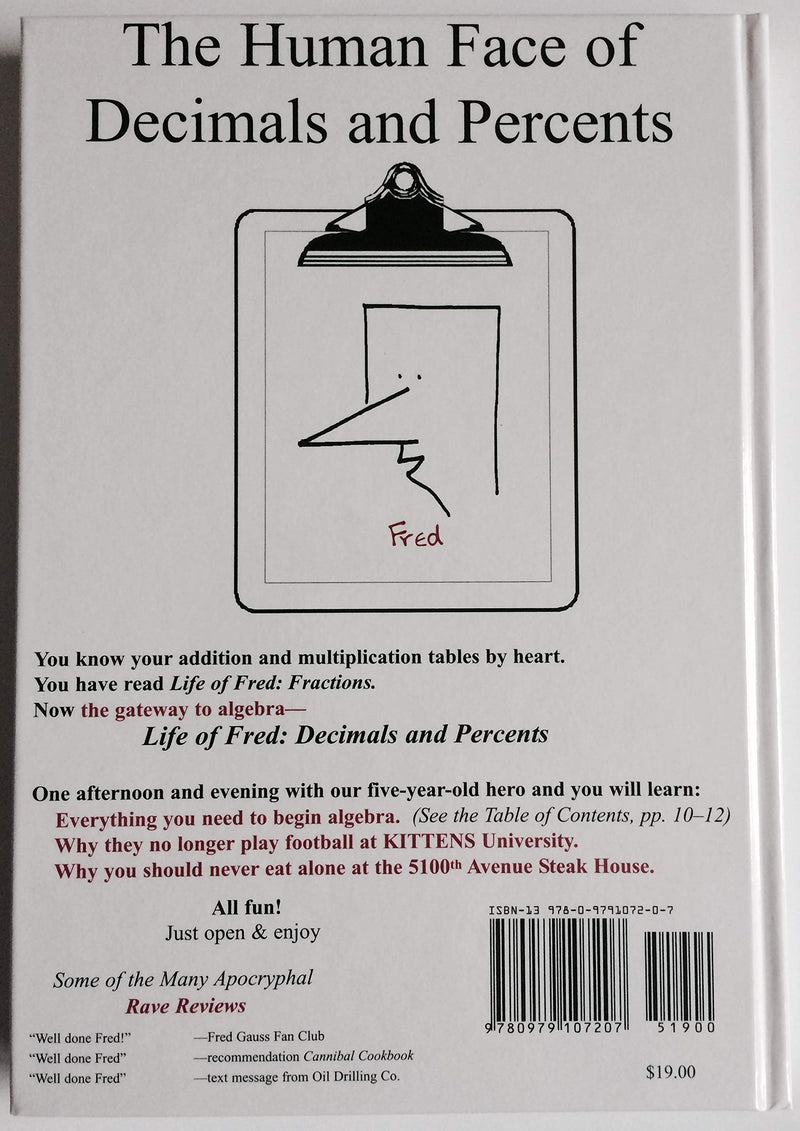 Life of Fred Decimals and Percents,Used